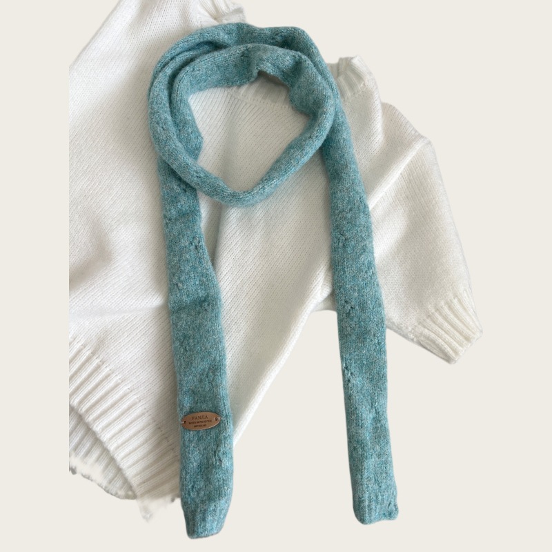 Cuello de Punto Estrecho de Fibra Acrílica Térmico para Otoño e Invierno