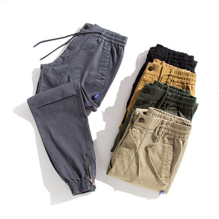 Men's Overalls Autumn Men's Pants Loose Ankle Pants Korean Men's Fashion Brand Multi-Pocket Casual Pants