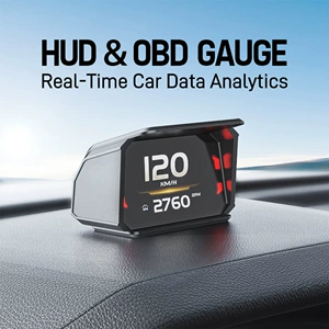 Yeni Avtomobil HUD Parıltısız Kölgə Real Vaxt OBD Yüksək Dəqiqlikli LCD Ekran