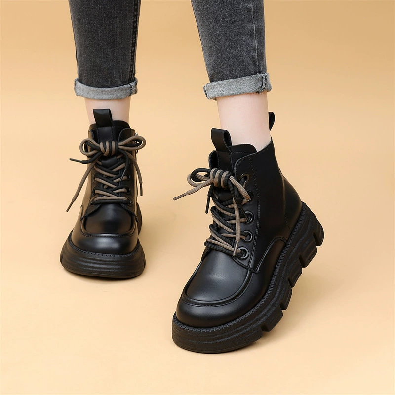 Ботинки Martens демисезонные (Martens), натуральная кожа, нескользящая мягкая подошва, коллекция 2024