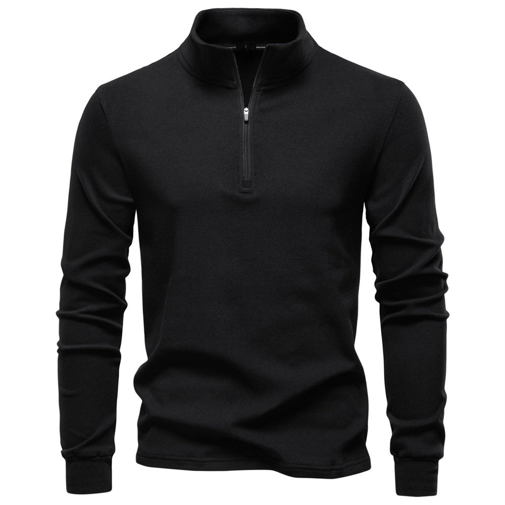 Męska bluza termiczna z kołnierzem i zamkiem na jesień_voghion.com