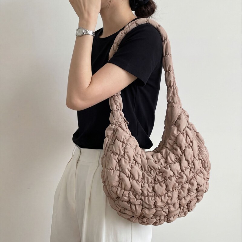 Cloud Bag Cos Bag Niche Shoulder Bag Pleated Bag Women's Large Capacity Work Shoulder Bag Soft Bag Work Clothing