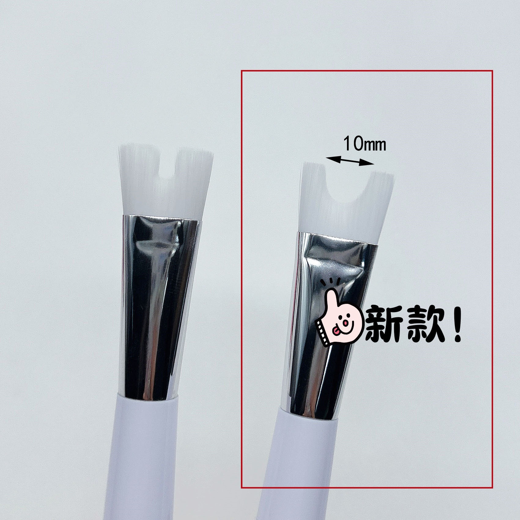 Nueva caliente de doble cabeza en forma de U nariz sombra polvo cepillo único portátil de alto brillo cepillo Fundación corrector maquillaje belleza herramientas