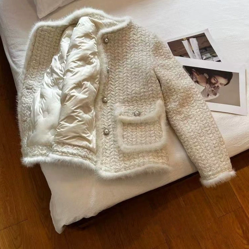 Демисезонная куртка, кардиган, французский стиль, стиль Chanel, увеличенная толщина
