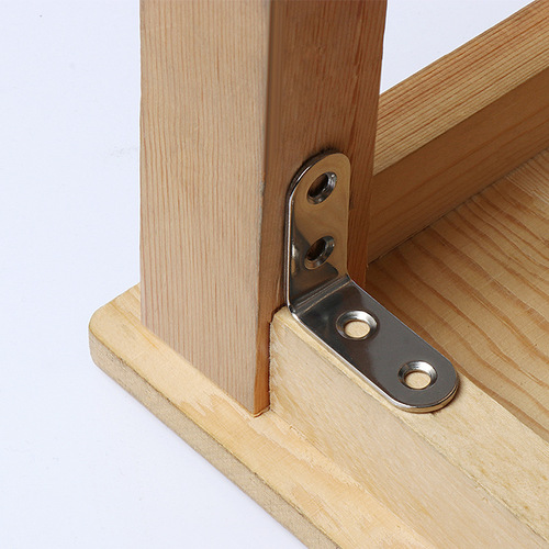 Stainless steel black corner code 90 degree L-shaped bracket right angle shelf bracket white bracket table and chair support connector