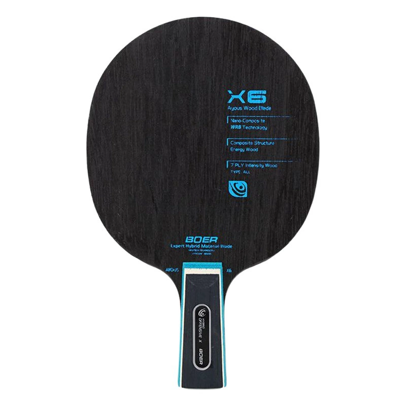Настольный теннис: ракетка BOER X6, основание для ракетки с длинной и короткой ручкой, семислойное основание, оптовая продажа напрямую от производителя.