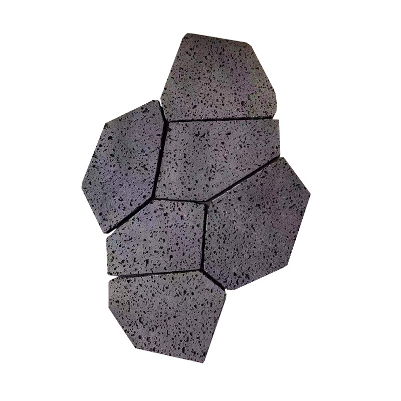 Tablero de roca volcánica natural, travertino gris negro, piedra cultural, patio, baldosas antideslizantes, camino de piedra, villa, basalto resistente al desgaste