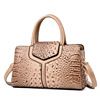 Shoulder bag, fashionable capacious advanced one-shoulder bag, 2022 collection, crocodile print, high-end