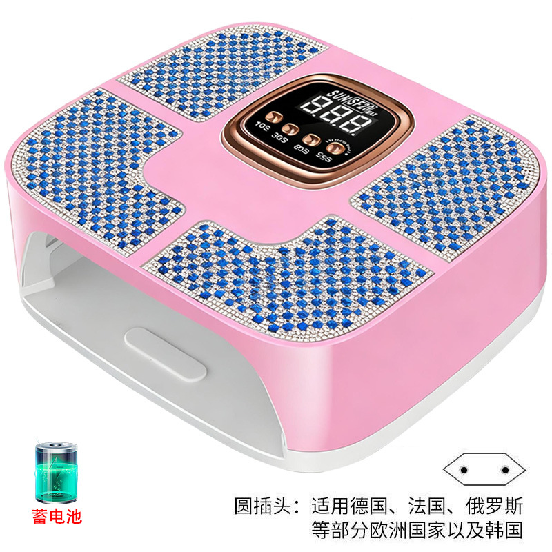 Enchufe rosa + diamante azul-europeo (aplicable a Alemania, Francia, Rusia, Corea del Sur y otros países)
