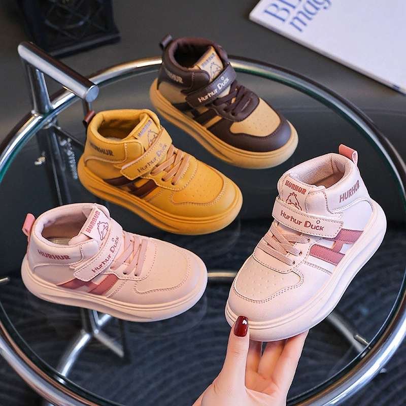 Детская обувь с высоким берцем 2025. Спортивная обувь для мальчиков. Обувь на мягкой подошве. Модная нескользящая обувь для девочек с низким берцем для детей старшего возраста.