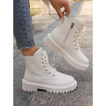 E 41343 Fleece Platform Martin Boots ���޺��������ѥ