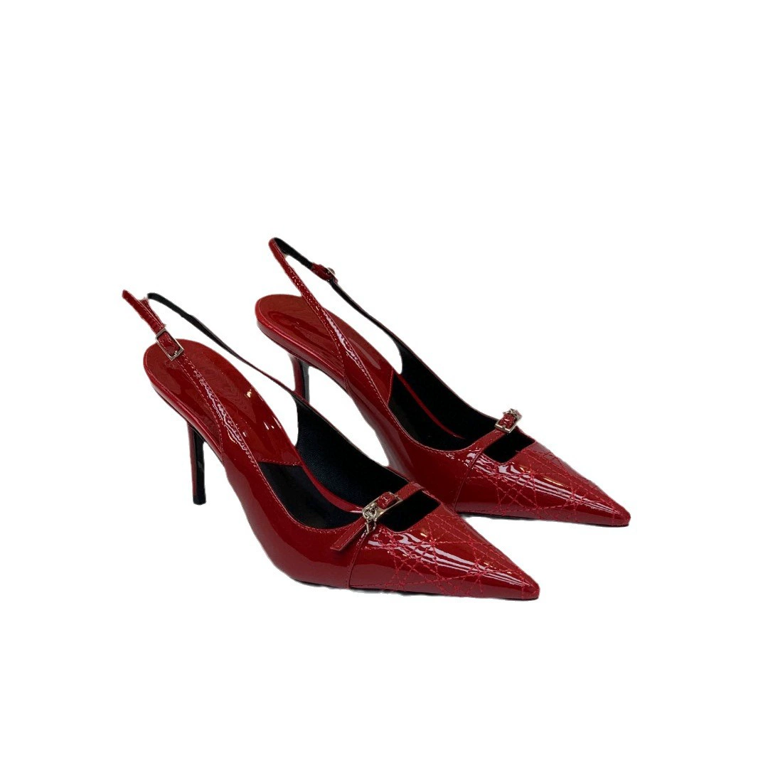 D Family Black Pacific High Heel, лето 2024, новинка, европейские и американские знаменитости, пейзажи Циньхэ, женщины после Бао Тоу