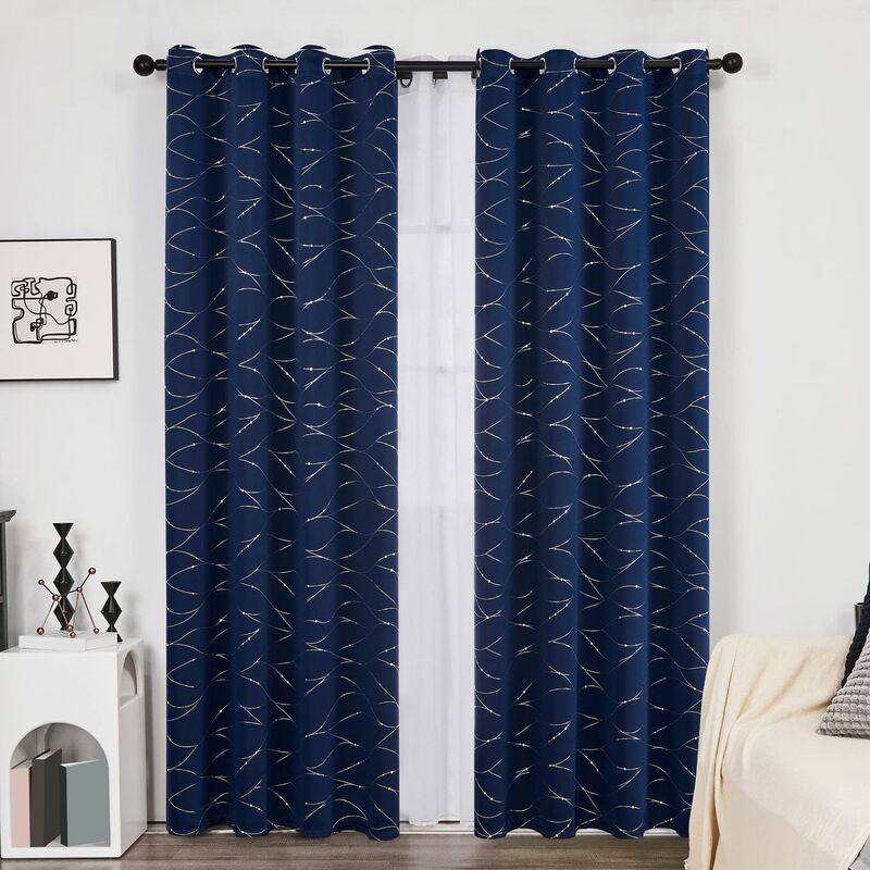 Shein Hot-Selling Cross-Border High-Precision Blackout Curtains with Silver Lines for Living Room, Sun Protection and Heat Insulation Curtains Shein Hot-Selling Cross-Border High-Precision Blackout Curtains with Silver Lines for Living Room, Sun Protection and Heat Insulation Curtains