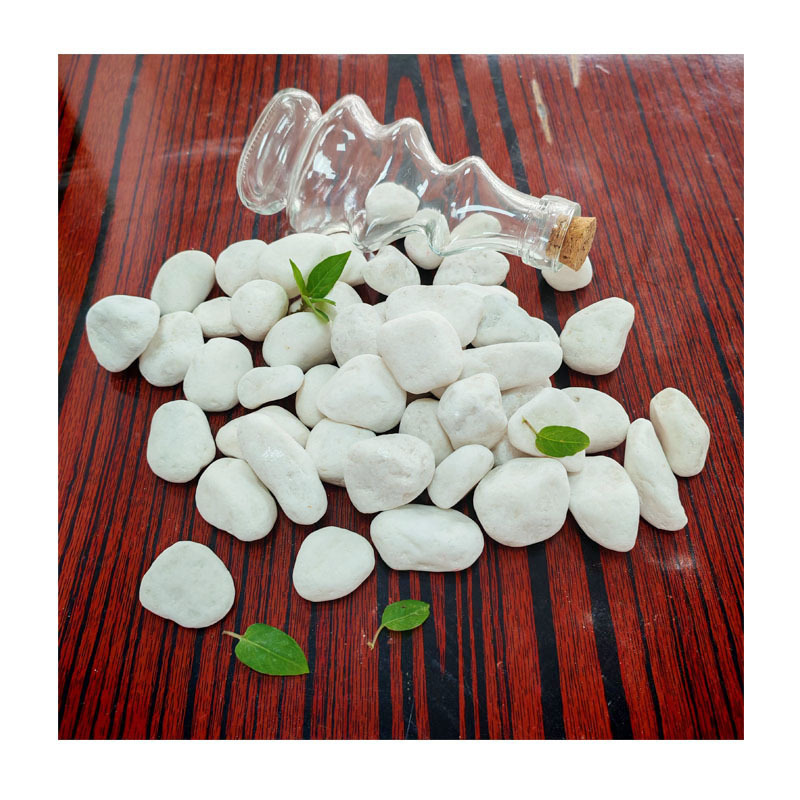 Landscaping White Stone |   Pool Garden Waterscape Pebbles |   Anti-Skid Paving Stone for the Bottom of the Pool 2-3/3-5cm White