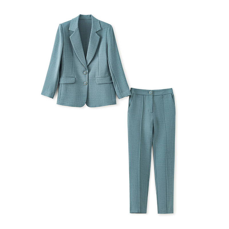 GraceChic 2401107-Nanyou Blazer elegante professionale di alta qualità + pantaloni a gamba dritta, abito da donna in due pezzi_voghion.com