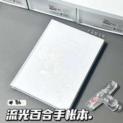 厂家直销B6流光百合笔记本加厚褶皱纹理创意高颜值手账笔记本