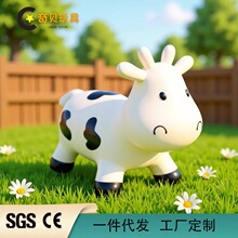 婴儿环保PVC奶牛跳跳马皮无毒加厚户外充气玩具源头厂家一件代发