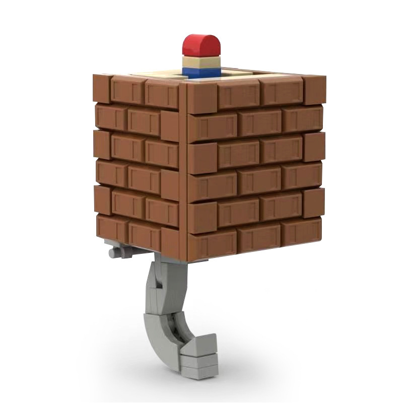 レゴクリエイティブMOCスーパーマリオマリオ疑問符ボックスビルディングブロックキーフック組み立て教育玩具に適しています。|undefined