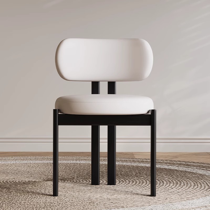 Nordic Modern Simple Solid Wood Dining Chair Home Restaurant Dining Stool Cream Style Desk Chair Makeup Back Chair