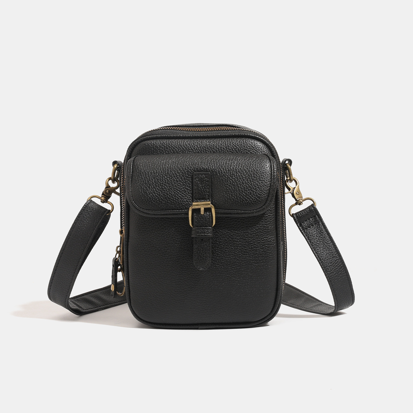 Nuevo bolso de hombro de PU, bolso de mensajero unisex, bolso de almacenamiento moderno, bolso cruzado informal, bolso para teléfono móvil, tarjetero y monedero