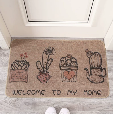 Avtomobil döşəmə paspasları – easy to maintain, dirt-resistant, wear-resistant - succulent-4060cm-linen
