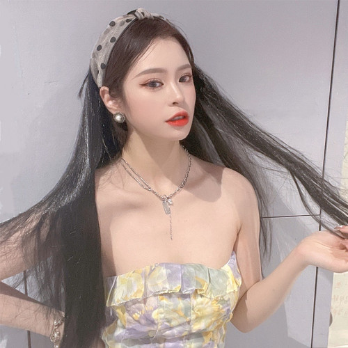 Wig for women, summer hairband integrated long straight hair lace front wig factory lightweight one-piece head covering