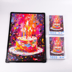 誕生日ケーキシリーズ1000枚のパズルハイエンドの厚い成人児童学生の解凍知育玩具卸売り