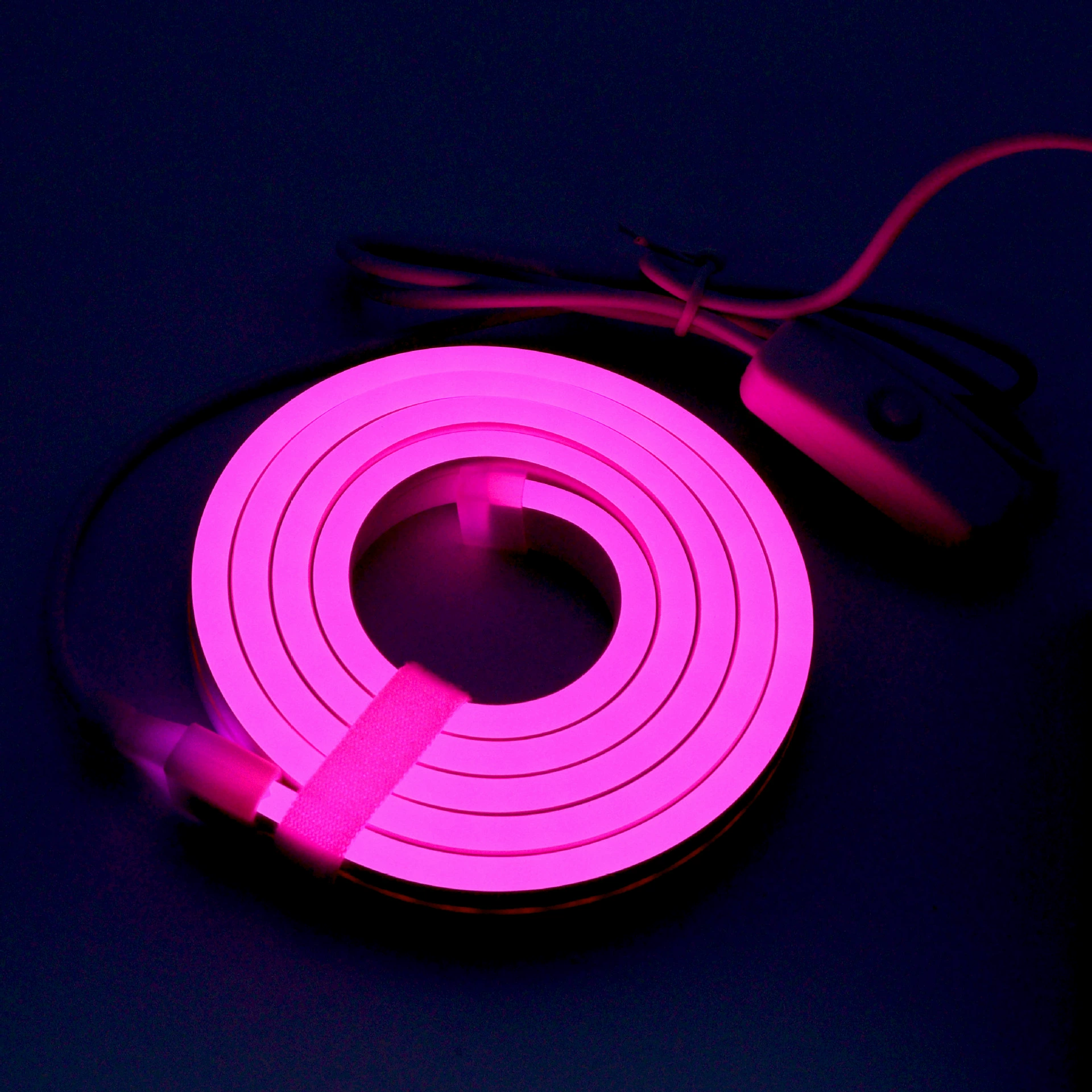 USB неоновая лента, 5 В, гибкая LED‑лента с кнопкой‑переключателем, 1–5 м, много цветов