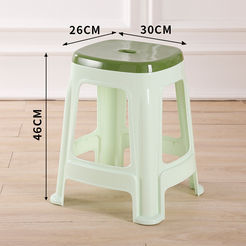 Taburetes de plástico sala de estar doméstica gruesa taburetes de mesa de comedor para adultos taburetes económicos sillas de goma fabricantes taburetes altos idea simple