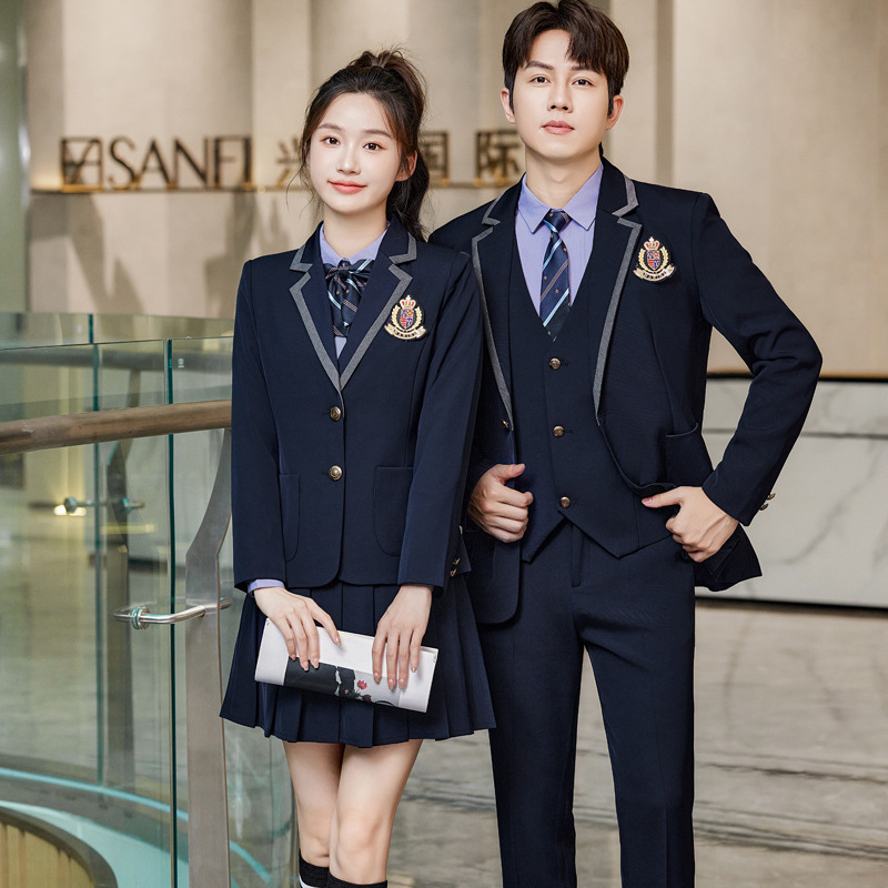 Men's and Women's Education and Training Institutions Workwear Kindergarten Administrative Suit Suit Skirt Junior High School High School Students' College Style Class Uniform