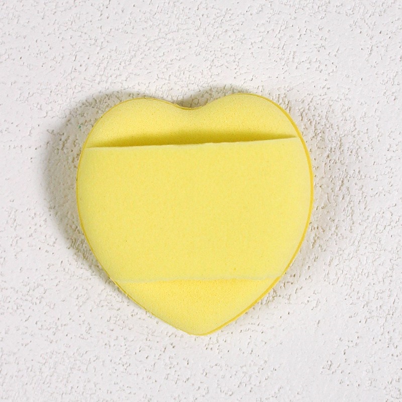 Corazón de dedo pulgar dedo polvo de cojín de aire para secar y húmedo de doble uso de polvo de blindaje facial algodón de maquillaje de alta elasticidad