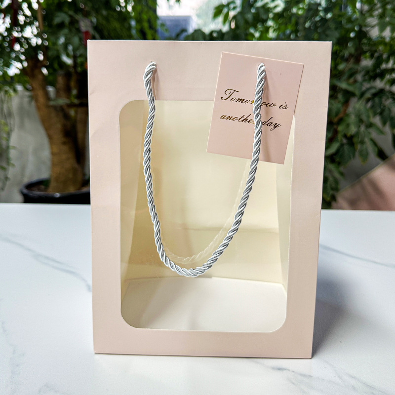 3가닥 로프 핑크 + 태그 * S 사이즈 길이 18 * 폭 13 * 높이 25cm