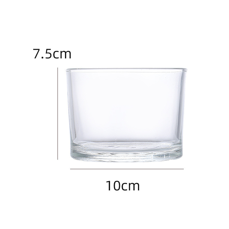 Spot mayorista vela de vidrio taza vacía moda candelabro adornos simple taza vacía taza