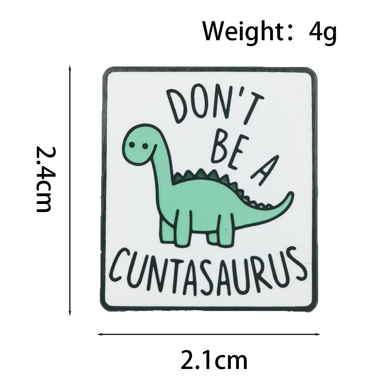 Lindo broche geométrico de dinosaurio Moda Oración inglesa Accesorios de todo fósforo Insignias Hombres y mujeres Aleación Fijo Pin decorativo