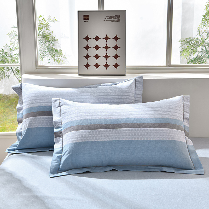 Copripiumino e lenzuolo da letto in puro cotone spazzolato semplice di classe A, set da tre pezzi per regalo di compleanno o per eventi._voghion.com
