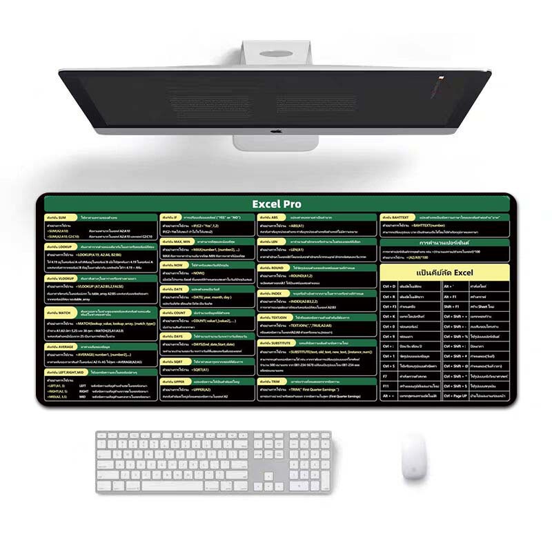 跨境批发热销英文快捷键多国语言定制耐脏鼠标垫办公桌垫MousePad|undefined