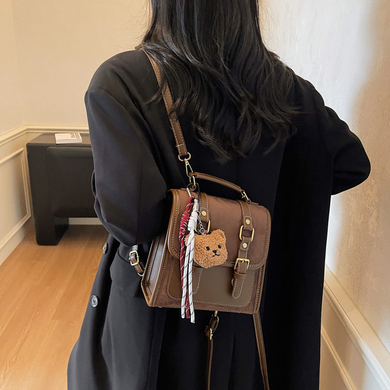 秋冬麂皮绒双肩包包女2025新款轻奢小众高级感通勤背包旅行斜挎包|undefined