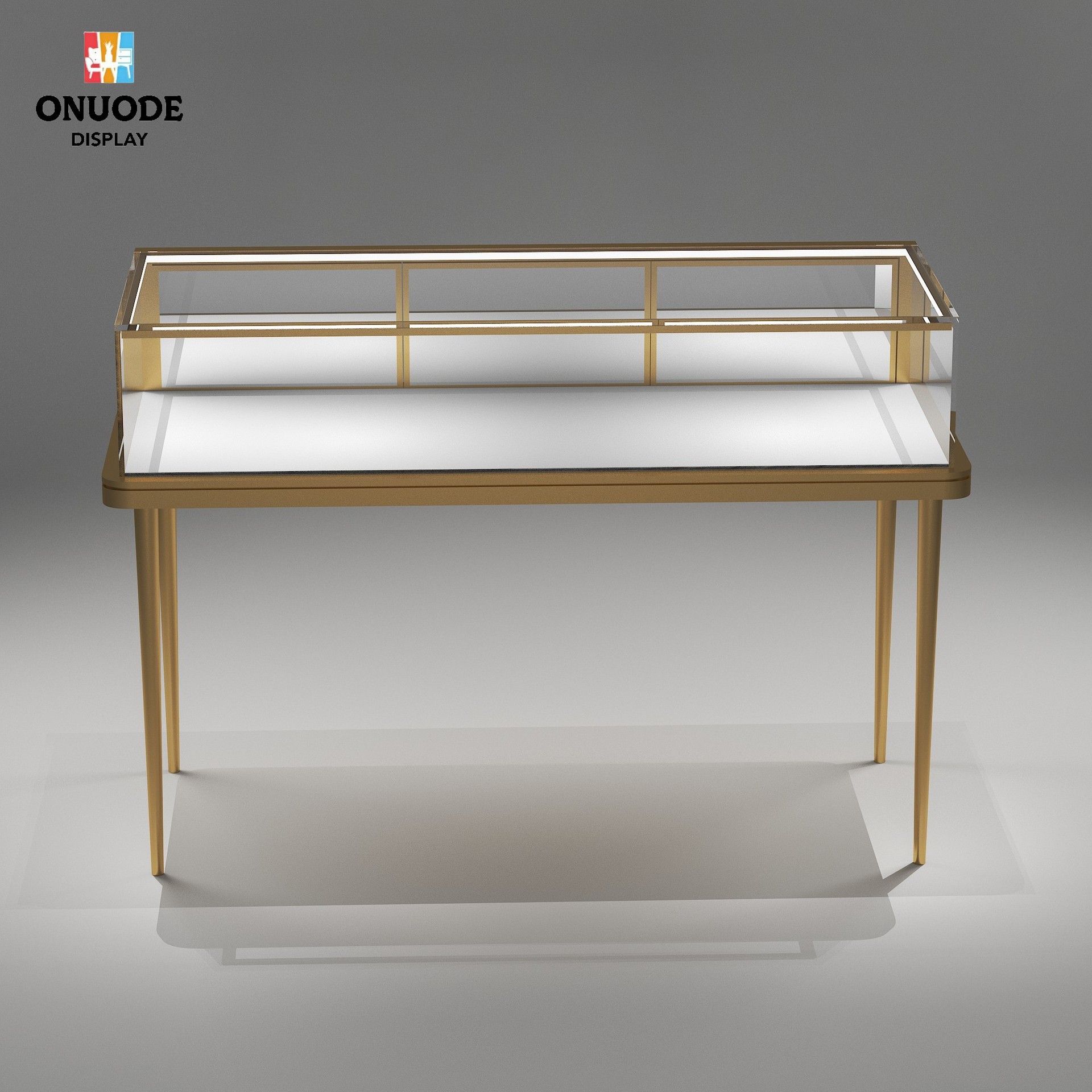 高端珠宝展示柜实木玻璃组合首饰展示架复古风珠宝陈列柜收纳柜子