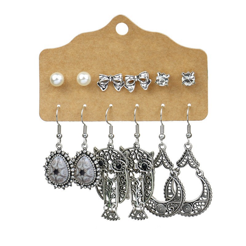 Women's Gender 1 Set Retro Color Block Plating Alloy Drop Earrings