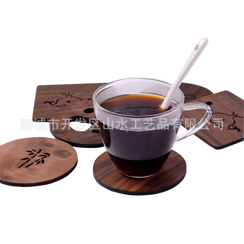 Taza de madera sólida japonesa almohadilla de taza de té almohadilla aislante de taza de té repuesto taza de té cojinete de cojin