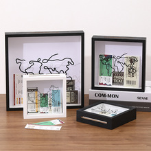 时光碎片相框票根收纳框演唱会门票旅行明信片地图机票据收藏画框