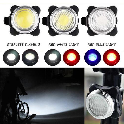 Bicycle Light 030 Mountain Bike COB Warning Tail Light Set USB Rechargeable Headlight Tail Light Cycling Accessories