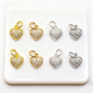 18K����ɫ΢��ʯ���ĵ���������diy���h���Ʒ������l