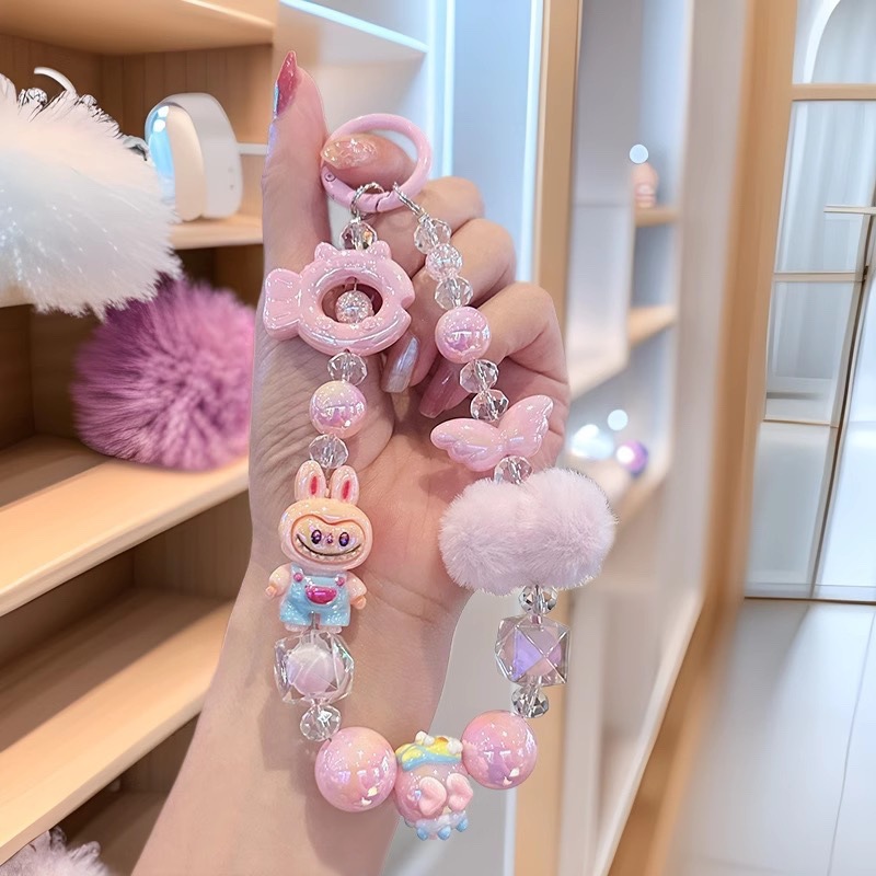 新鮮なインスタイルかわいい毛玉人形携帯電話チェーン少女漫画携帯電話ストラップバッグギフトペンダント|undefined