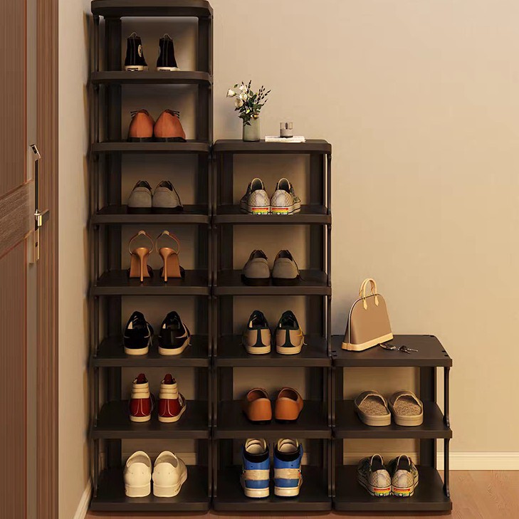 Simple Doorway Shoe Rack Household Multi-Layer Sandwich Office Dormitory Shoe Cabinet Space-Saving Small Narrow Layered Entrance Shoe Rack
