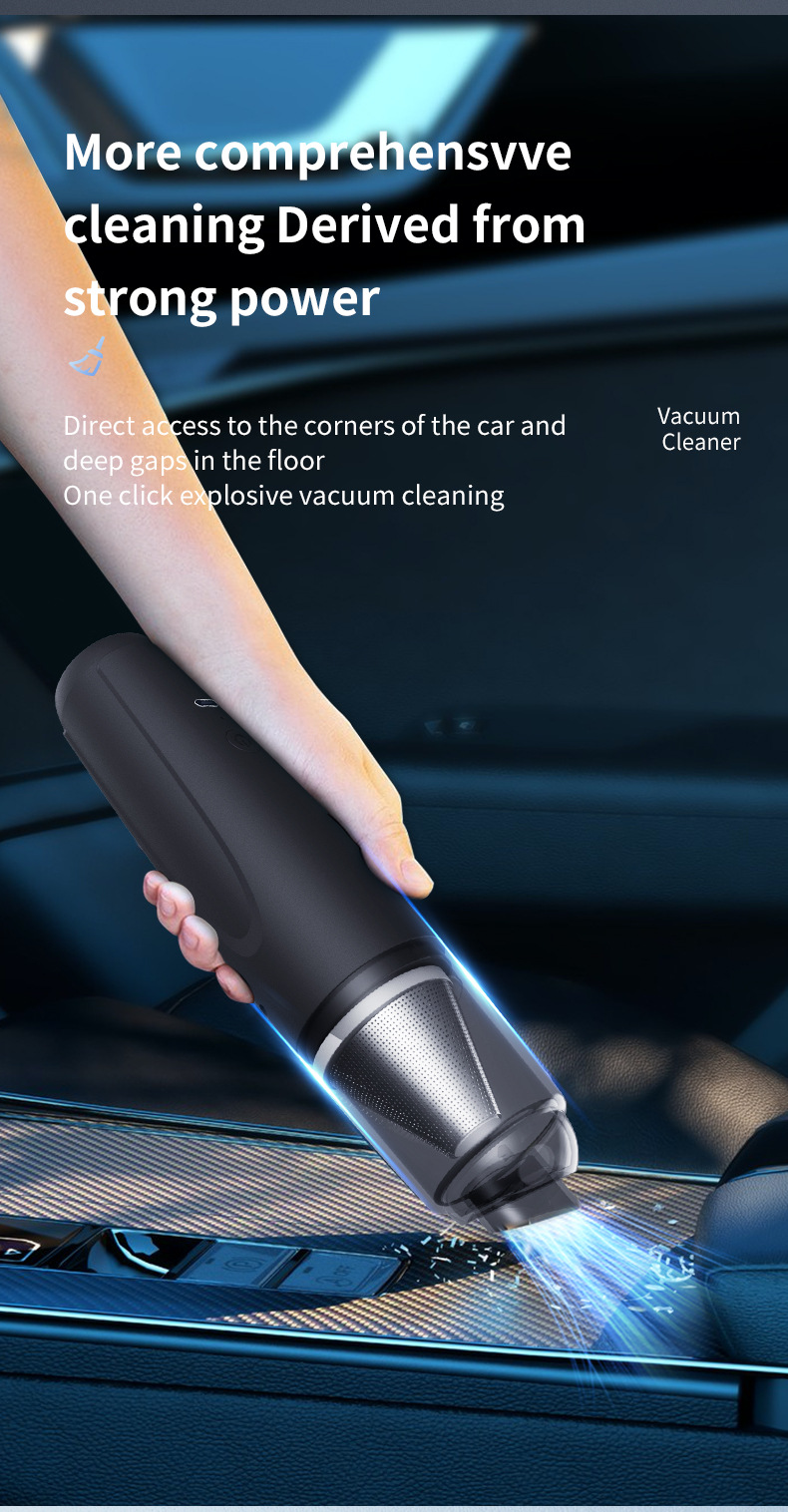 Car Wireless Vacuum Cleaner Multi-Functional Powerful Blowing and Suction All-In-One Household Small Handheld High-Power Dust Blower