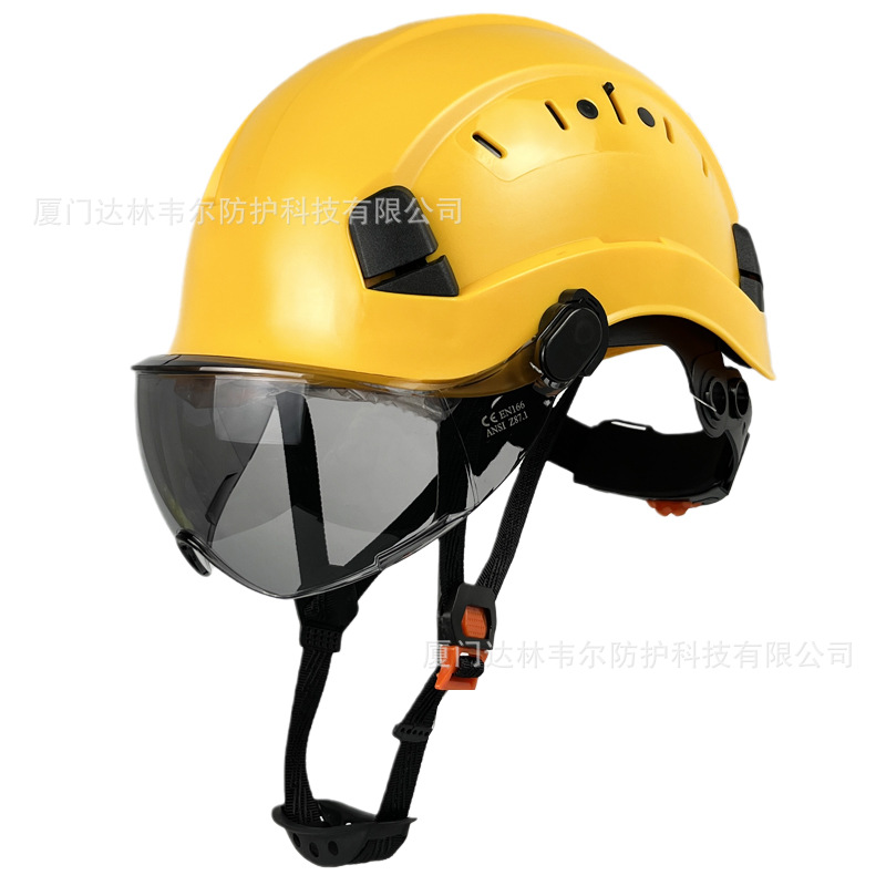 Casco de seguridad con gafas protectoras, ABS resistente, estándar nacional CE