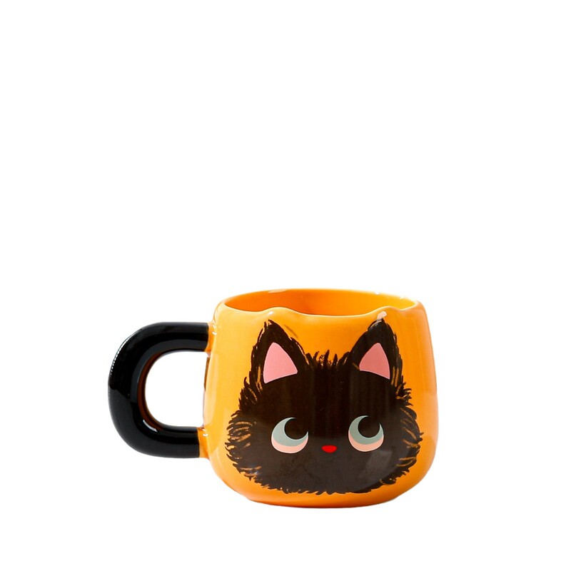 かわいい猫陶磁器カップバレンタインデープレゼント大容量コーヒーカップカップルマグカップスプーン付きカップセット|undefined