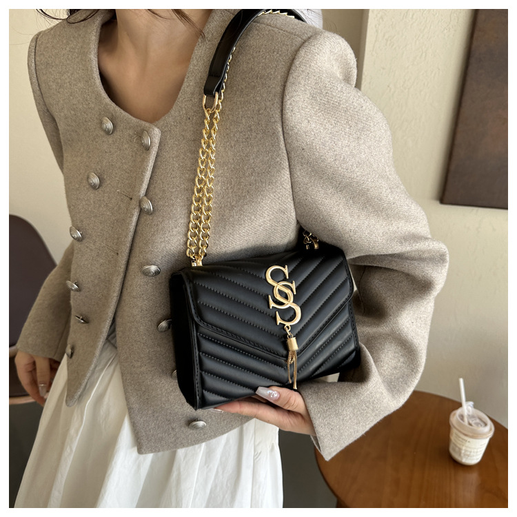 Damen Handtasche Im Western Stil Mit Kette Und Umhängefunktion_voghion.com