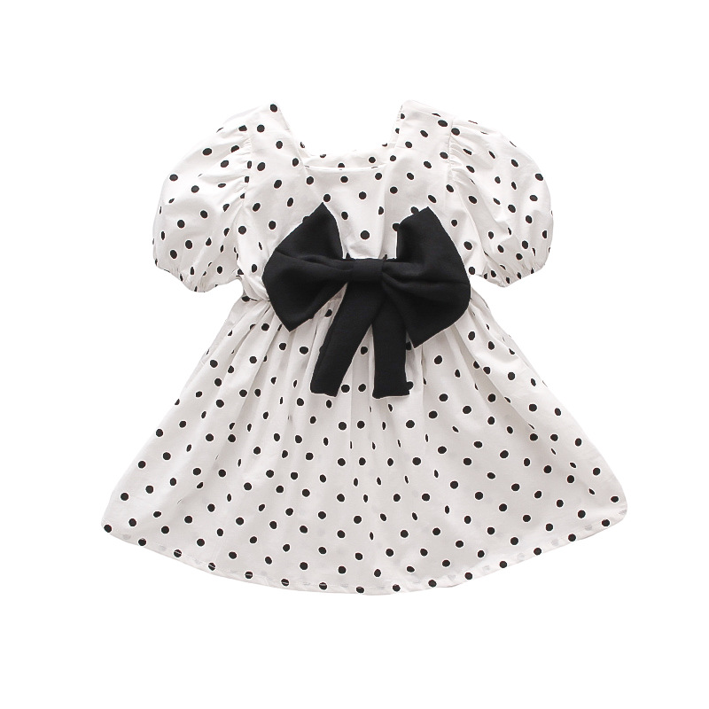 Princesa de la muchacha vestido verano 2023 nuevos niños rojos en línea estilo del océano bebé arco falda